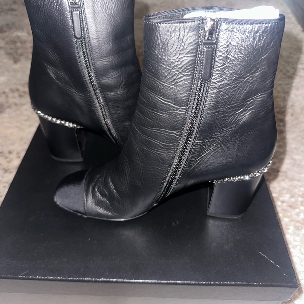 Authentic Chanel Leather Ankle Boots - Picture 6 of 7